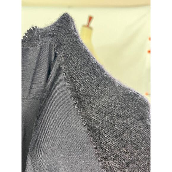 RUNDHOLZ Black Label Sz S Small Black Wool Sweater Front Jersey Back Top - Picture 5 of 8